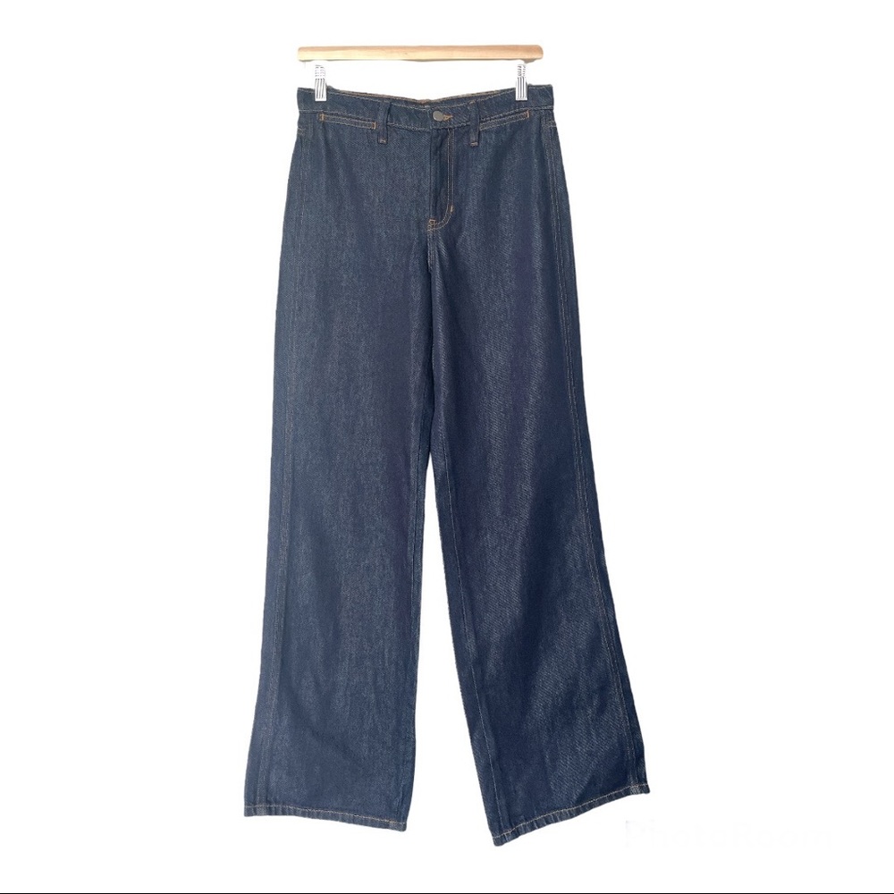 Banana Republic High-Rise Wide-Leg Zipper Pocket Alder Wash Jean 25 Regular NWT - Picture 2 of 10